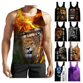 2023 New Fashion Lion Tank Tops Animal 3D Printed Fără mâneci Vestă Cool Bărbați Casual Harajuku Streetwear Îmbrăcăminte supradimensionată