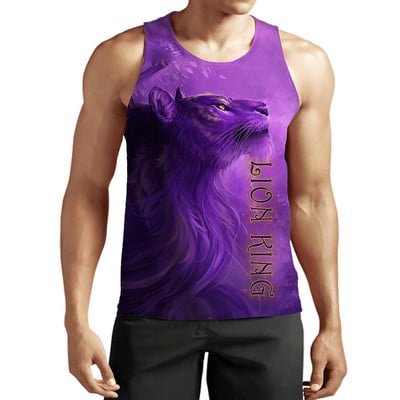 2023 New Fashion Lion Tank Tops Animal 3D Printed Fără mâneci Vestă Cool Bărbați Casual Harajuku Streetwear Îmbrăcăminte supradimensionată