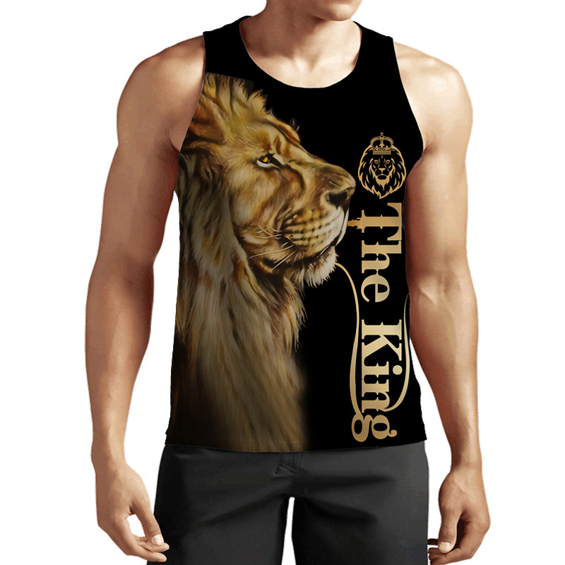 2023 New Fashion Lion Tank Tops Animal 3D Printed Fără mâneci Vestă Cool Bărbați Casual Harajuku Streetwear Îmbrăcăminte supradimensionată