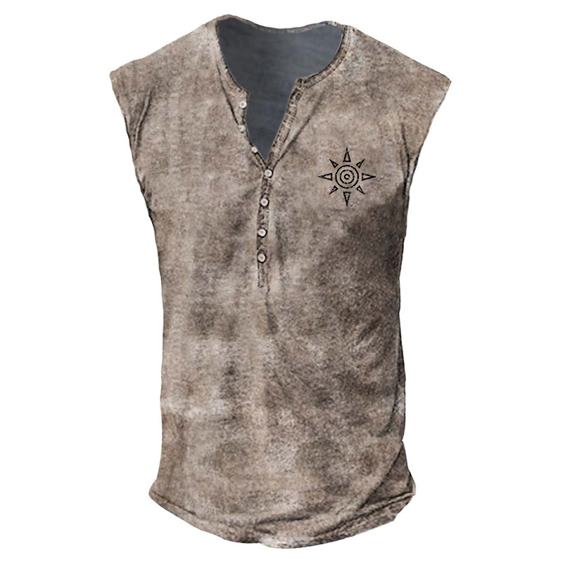 Vintage vīriešu brīvi topi bez piedurknēm, 2023. gada pavasara vasaras ielu apģērbi, modes raksti ar apdrukātu kamzola vīriešu ikdienas veste