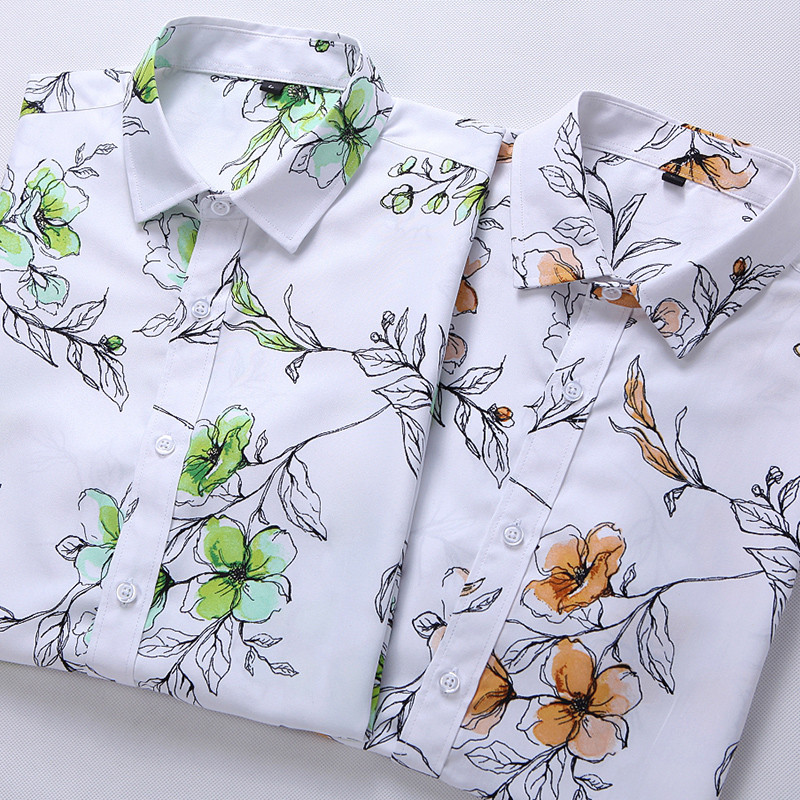 Fashion Korea Flower Hawaii Beach Κοντό μανίκι Μαύρο Λευκό Casual Πουκάμισα Ανδρική στάμπα μπλούζα 2023 Καλοκαιρινά ρούχα OverSize 5XL 6XL