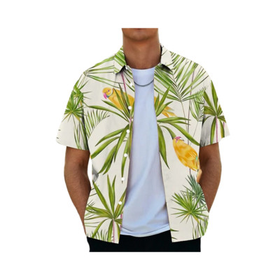 Kókuszfa ingek férfiaknak 3D nyomott férfi hawaii ing Dazn Beach rövid ujjú divatos felsők póló férfi blúz Camisa