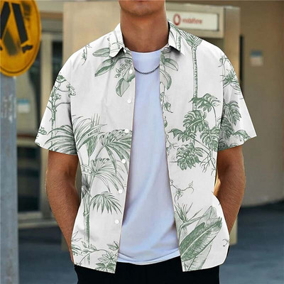 Kokosriekstu koka krekli vīriešiem ar 3d apdruku vīriešu havajiešu krekls Dazn Beach īsām piedurknēm modes topi T krekls vīriešu blūze Camisa