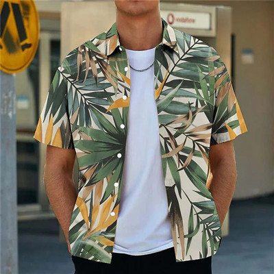 Kokosriekstu koka krekli vīriešiem ar 3d apdruku vīriešu havajiešu krekls Dazn Beach īsām piedurknēm modes topi T krekls vīriešu blūze Camisa