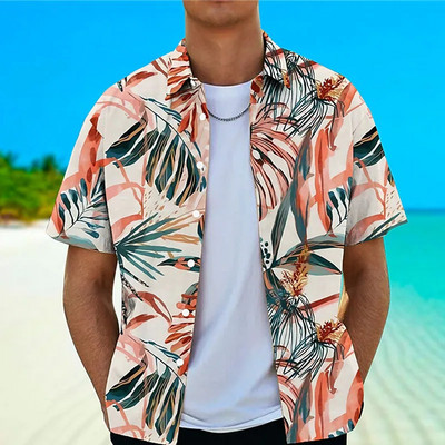 Kokosriekstu koka krekli vīriešiem ar 3d apdruku vīriešu havajiešu krekls Dazn Beach īsām piedurknēm modes topi T krekls vīriešu blūze Camisa