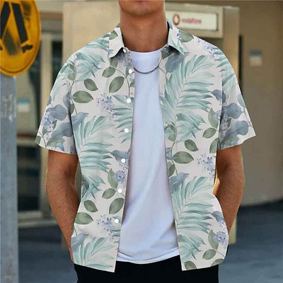 Kokosriekstu koka krekli vīriešiem ar 3d apdruku vīriešu havajiešu krekls Dazn Beach īsām piedurknēm modes topi T krekls vīriešu blūze Camisa