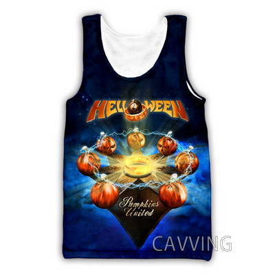 Νέα μόδα Γυναικείες/Ανδρικές 3D εκτυπώσεις Helloween Band Μπλούζες φανελάκι Harajuku Καλοκαιρινό εσώρουχο πουκάμισα Streetwear