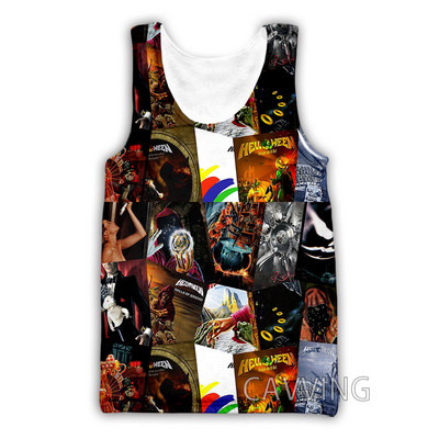 Νέα μόδα Γυναικείες/Ανδρικές 3D εκτυπώσεις Helloween Band Μπλούζες φανελάκι Harajuku Καλοκαιρινό εσώρουχο πουκάμισα Streetwear