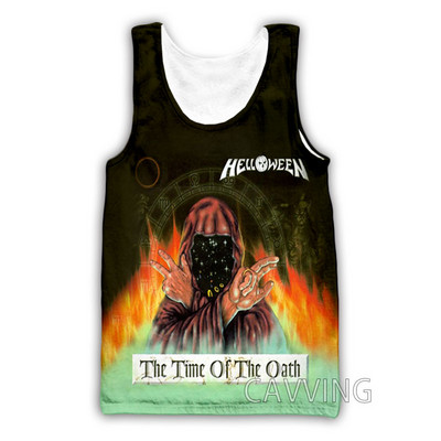 Νέα μόδα Γυναικείες/Ανδρικές 3D εκτυπώσεις Helloween Band Μπλούζες φανελάκι Harajuku Καλοκαιρινό εσώρουχο πουκάμισα Streetwear