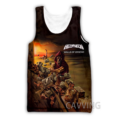 Νέα μόδα Γυναικείες/Ανδρικές 3D εκτυπώσεις Helloween Band Μπλούζες φανελάκι Harajuku Καλοκαιρινό εσώρουχο πουκάμισα Streetwear