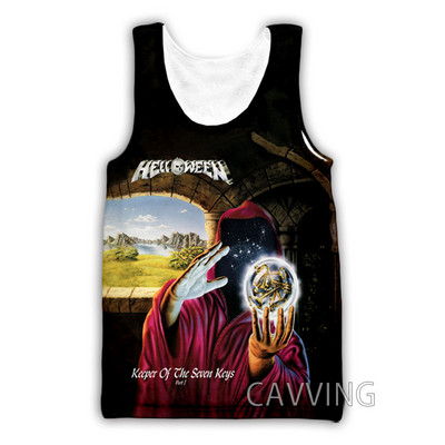 Νέα μόδα Γυναικείες/Ανδρικές 3D εκτυπώσεις Helloween Band Μπλούζες φανελάκι Harajuku Καλοκαιρινό εσώρουχο πουκάμισα Streetwear