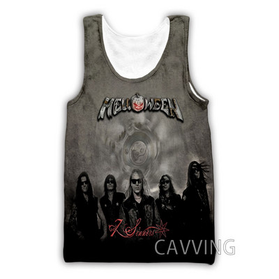 Νέα μόδα Γυναικείες/Ανδρικές 3D εκτυπώσεις Helloween Band Μπλούζες φανελάκι Harajuku Καλοκαιρινό εσώρουχο πουκάμισα Streetwear