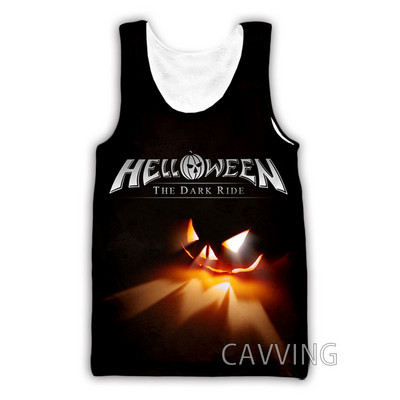 Νέα μόδα Γυναικείες/Ανδρικές 3D εκτυπώσεις Helloween Band Μπλούζες φανελάκι Harajuku Καλοκαιρινό εσώρουχο πουκάμισα Streetwear
