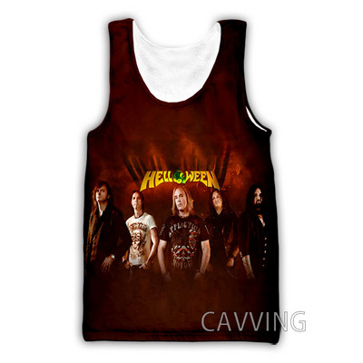 Νέα μόδα Γυναικείες/Ανδρικές 3D εκτυπώσεις Helloween Band Μπλούζες φανελάκι Harajuku Καλοκαιρινό εσώρουχο πουκάμισα Streetwear