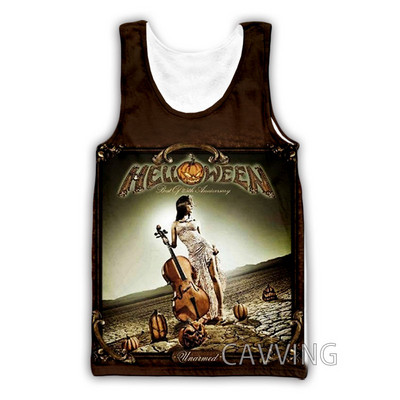 Νέα μόδα Γυναικείες/Ανδρικές 3D εκτυπώσεις Helloween Band Μπλούζες φανελάκι Harajuku Καλοκαιρινό εσώρουχο πουκάμισα Streetwear