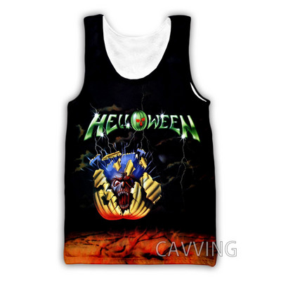 Νέα μόδα Γυναικείες/Ανδρικές 3D εκτυπώσεις Helloween Band Μπλούζες φανελάκι Harajuku Καλοκαιρινό εσώρουχο πουκάμισα Streetwear