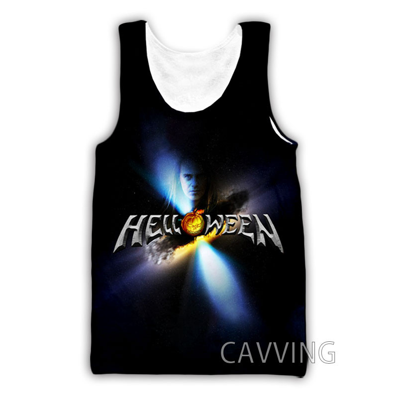 Νέα μόδα Γυναικείες/Ανδρικές 3D εκτυπώσεις Helloween Band Μπλούζες φανελάκι Harajuku Καλοκαιρινό εσώρουχο πουκάμισα Streetwear