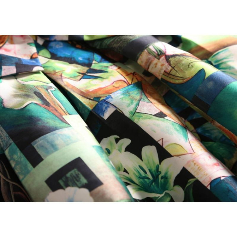 2023. gada vasaras korejiešu svārki ar apdruku ar augstu vidukli Jauni, moderni sieviešu apģērbi, brīvi A-līnijas mini svārki sievietēm