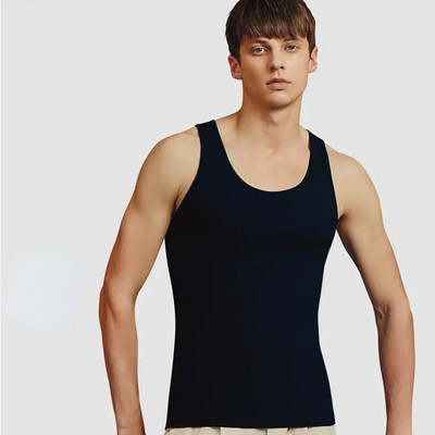 100% kokvilnas tējkanna vasaras vīriešu sporta sporta elastīga apakšā Slim Fit veste elpojošs fitnesa krekls bez piedurknēm vīriešu apģērbs