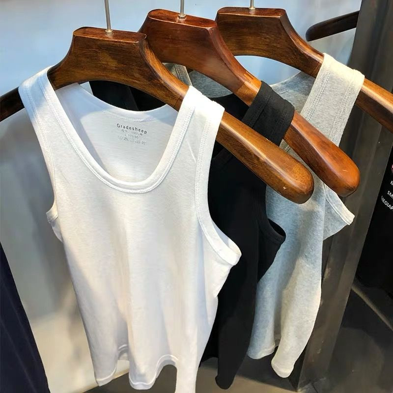 100% kokvilnas tējkanna vasaras vīriešu sporta sporta elastīga apakšā Slim Fit veste elpojošs fitnesa krekls bez piedurknēm vīriešu apģērbs