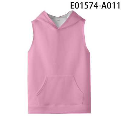 Pulover cu glugă 3D cu glugă fără mâneci pentru bărbați și femei