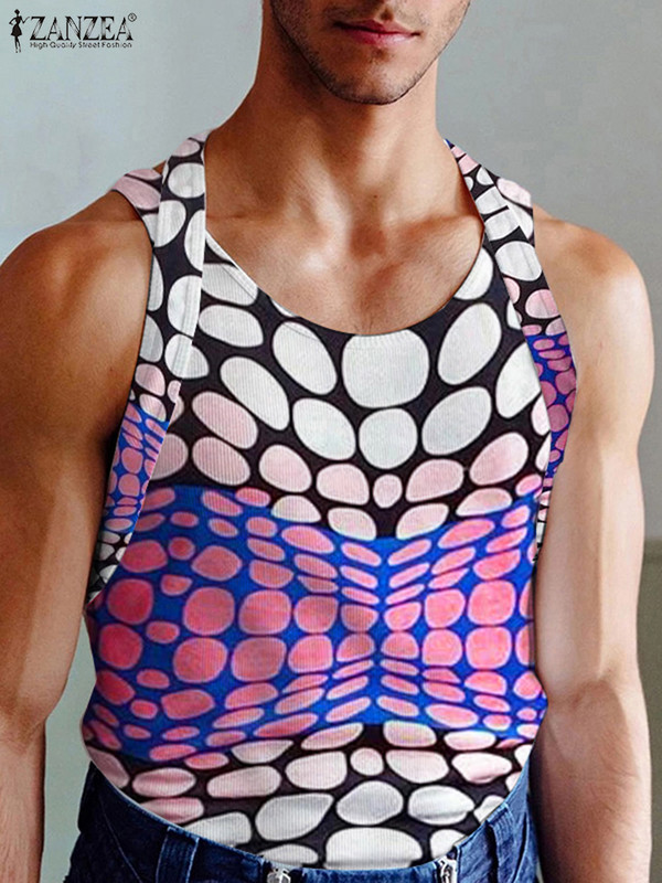 Modne muške majice bez rukava Jednobojni lažni dvodijelni prsluci bez rukava s O-izrezom 2023. Ljeto Fitness Ležerna muška odjeća S-5XL INCERUN