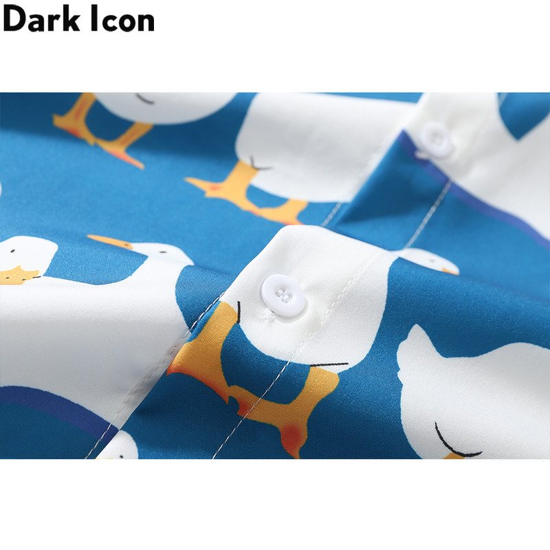 Sötét ikon Vicces nyomott, túlméretezett férfi ing, 2021 Nyári Ünnep Hawaii Ingek Férfi 2 legjobb szín