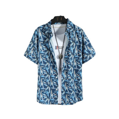 Jauns 3D lielizmēra ģeometriski apdrukāts havajiešu krekls vasaras pludmales ikdienas kleita ar īsām piedurknēm ar ērtu ķīniešu stilu