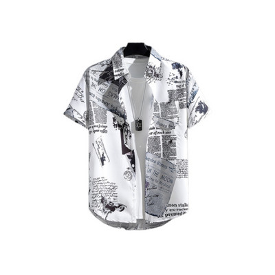 Jauns 3D lielizmēra ģeometriski apdrukāts havajiešu krekls vasaras pludmales ikdienas kleita ar īsām piedurknēm ar ērtu ķīniešu stilu