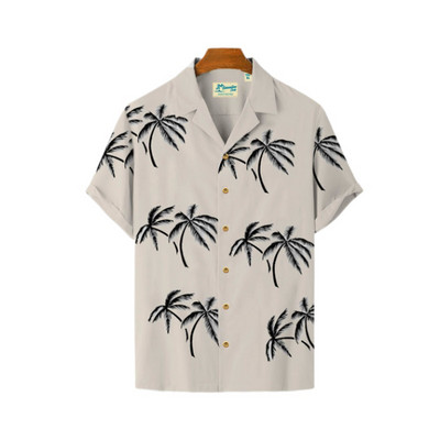 Jauns 3D lielizmēra ģeometriski apdrukāts havajiešu krekls vasaras pludmales ikdienas kleita ar īsām piedurknēm ar ērtu ķīniešu stilu