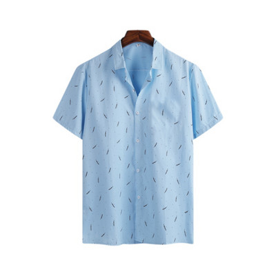 Jauns 3D lielizmēra ģeometriski apdrukāts havajiešu krekls vasaras pludmales ikdienas kleita ar īsām piedurknēm ar ērtu ķīniešu stilu