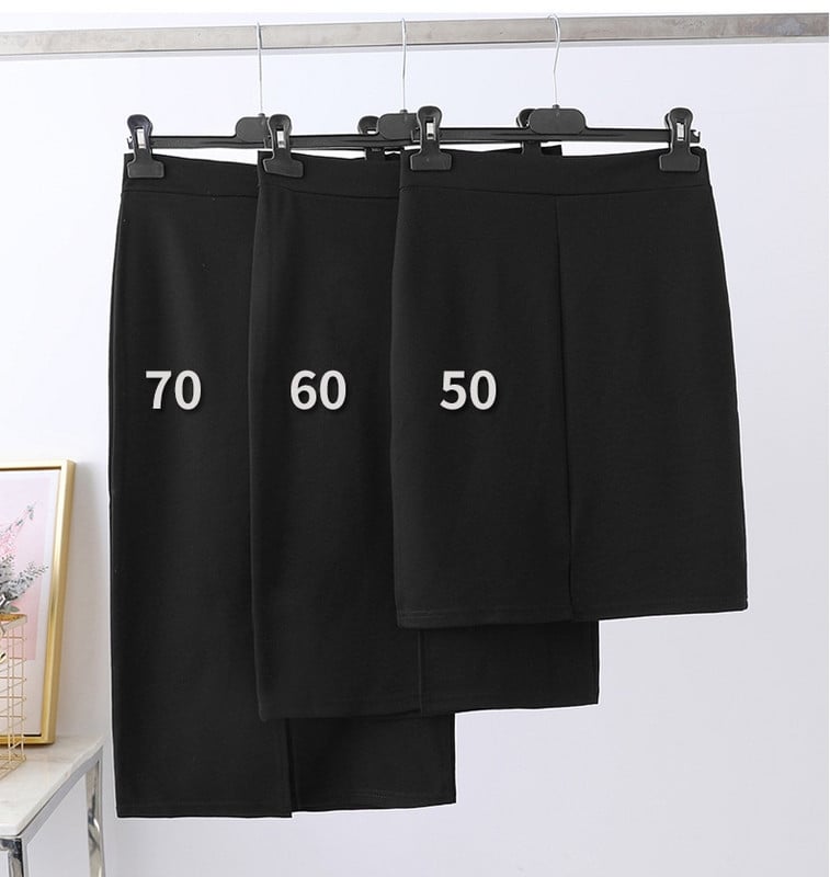 Qooth Summer Women Bodycon Fusta Creion Plus Size Split 6XL Fuste cu talie înaltă Moda Office Lady Fusta lungă elegantă QT951