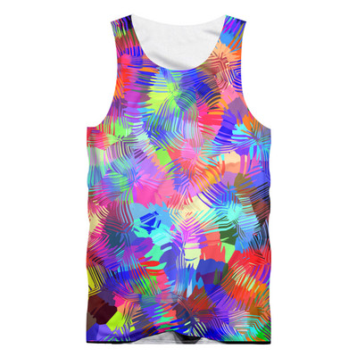 OGKB veste vīrietis jauns kultūrisms 3D topi, drukas krāsains hiphopa liela izmēra kostīms unisex bezpiedurkņu krekls