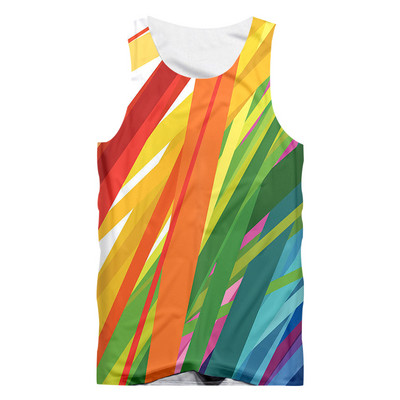 OGKB veste vīrietis jauns kultūrisms 3D topi, drukas krāsains hiphopa liela izmēra kostīms unisex bezpiedurkņu krekls