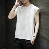 Vīriešu kokvilnas blūze bez piedurknēm Ikdienas veste Vīriešu kultūrisms apakškrekls Camiseta Sin Mangas Deporte Hombre