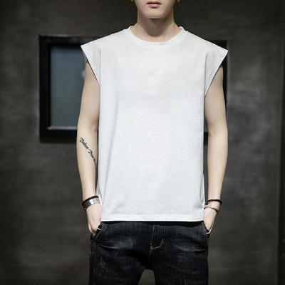 Vīriešu kokvilnas blūze bez piedurknēm Ikdienas veste Vīriešu kultūrisms apakškrekls Camiseta Sin Mangas Deporte Hombre