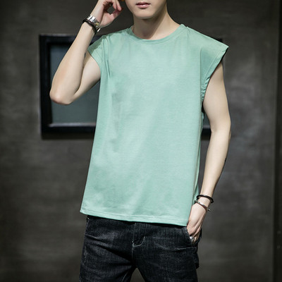 Vīriešu kokvilnas blūze bez piedurknēm Ikdienas veste Vīriešu kultūrisms apakškrekls Camiseta Sin Mangas Deporte Hombre