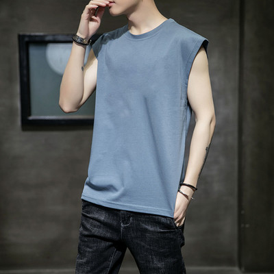 Vīriešu kokvilnas blūze bez piedurknēm Ikdienas veste Vīriešu kultūrisms apakškrekls Camiseta Sin Mangas Deporte Hombre
