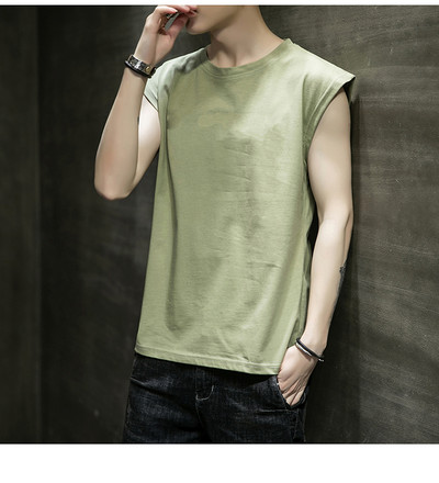 Vīriešu kokvilnas blūze bez piedurknēm Ikdienas veste Vīriešu kultūrisms apakškrekls Camiseta Sin Mangas Deporte Hombre