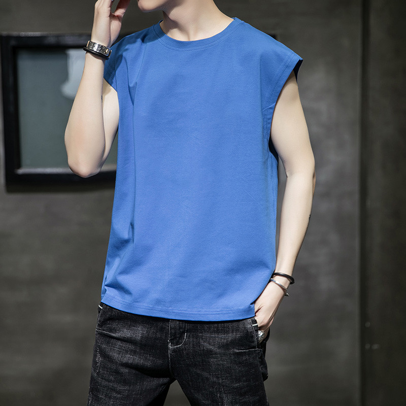 Vīriešu kokvilnas blūze bez piedurknēm Ikdienas veste Vīriešu kultūrisms apakškrekls Camiseta Sin Mangas Deporte Hombre