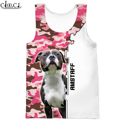 CLOOCL vīriešu topi Vācu aitu suņa dzīvnieku 3D raksta veste Hip-hop stila ielu apģērbi Modes fitnesa džemperi bez piedurknēm