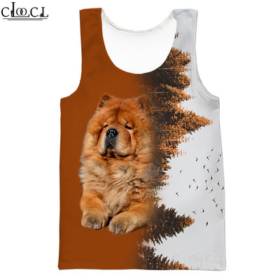 CLOOCL vīriešu topi Vācu aitu suņa dzīvnieku 3D raksta veste Hip-hop stila ielu apģērbi Modes fitnesa džemperi bez piedurknēm