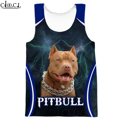 CLOOCL vīriešu topi Vācu aitu suņa dzīvnieku 3D raksta veste Hip-hop stila ielu apģērbi Modes fitnesa džemperi bez piedurknēm