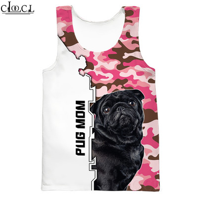 CLOOCL vīriešu topi Vācu aitu suņa dzīvnieku 3D raksta veste Hip-hop stila ielu apģērbi Modes fitnesa džemperi bez piedurknēm