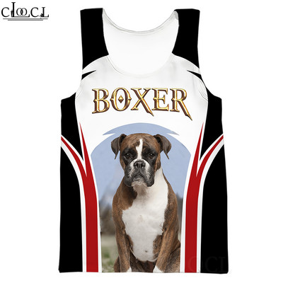 CLOOCL vīriešu topi Vācu aitu suņa dzīvnieku 3D raksta veste Hip-hop stila ielu apģērbi Modes fitnesa džemperi bez piedurknēm