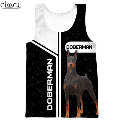 CLOOCL vīriešu topi Vācu aitu suņa dzīvnieku 3D raksta veste Hip-hop stila ielu apģērbi Modes fitnesa džemperi bez piedurknēm