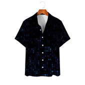 Καλοκαιρινό κοντομάνικο πουκάμισο παραλίας Ανδρικό μονόστομο πέτο Ψηφιακό 3D printed Top Cardigan Daily Casual Boyfriend πουκάμισο με ρούχα