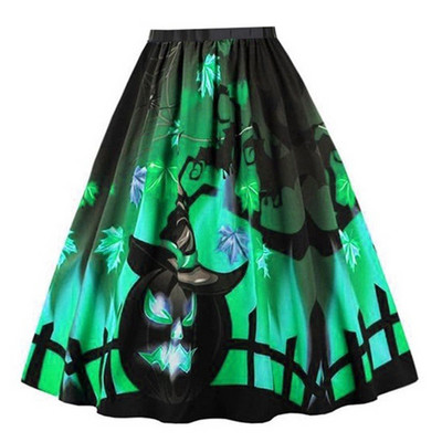 Αποκριάτικες φούστες για γυναίκες Φούστα παραλίας με χωριστή φούστα συν μέγεθος χωρίς ραφές Φόρεμα High Street Φούστα με στάμπα ελαστική φούστα σε γραμμή Α Ρούχα