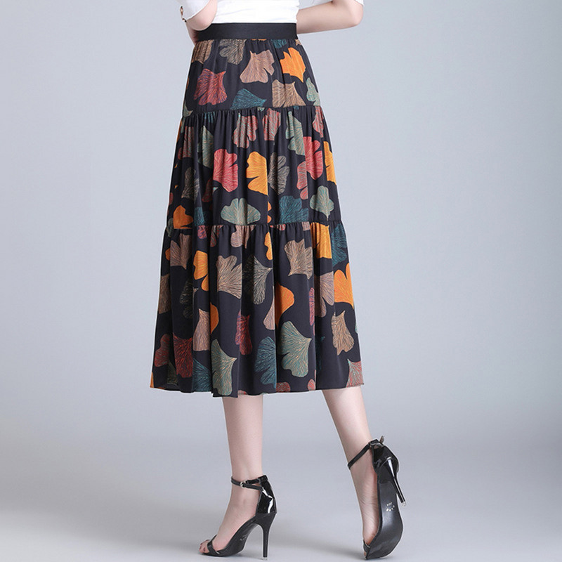 Fairy Girl suvine VD3088 seelik 2022 Uus Retroprinter kõrge vöökohaga salendav keskmise pikkusega Mbrella Akirt A-joonega seelik