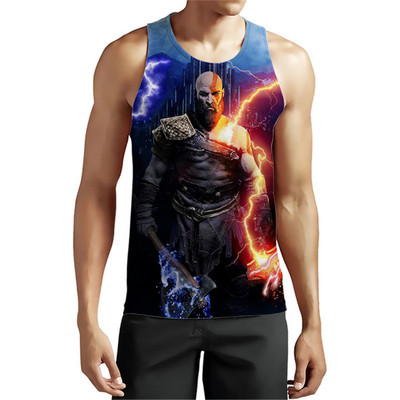 Majice bez rukava u borbenom stilu za muškarce Ratne 3D grafičke prsluke bez rukava Ljetna ulična odjeća Sport Fitness Puloveri Majica plus veličina 6XL